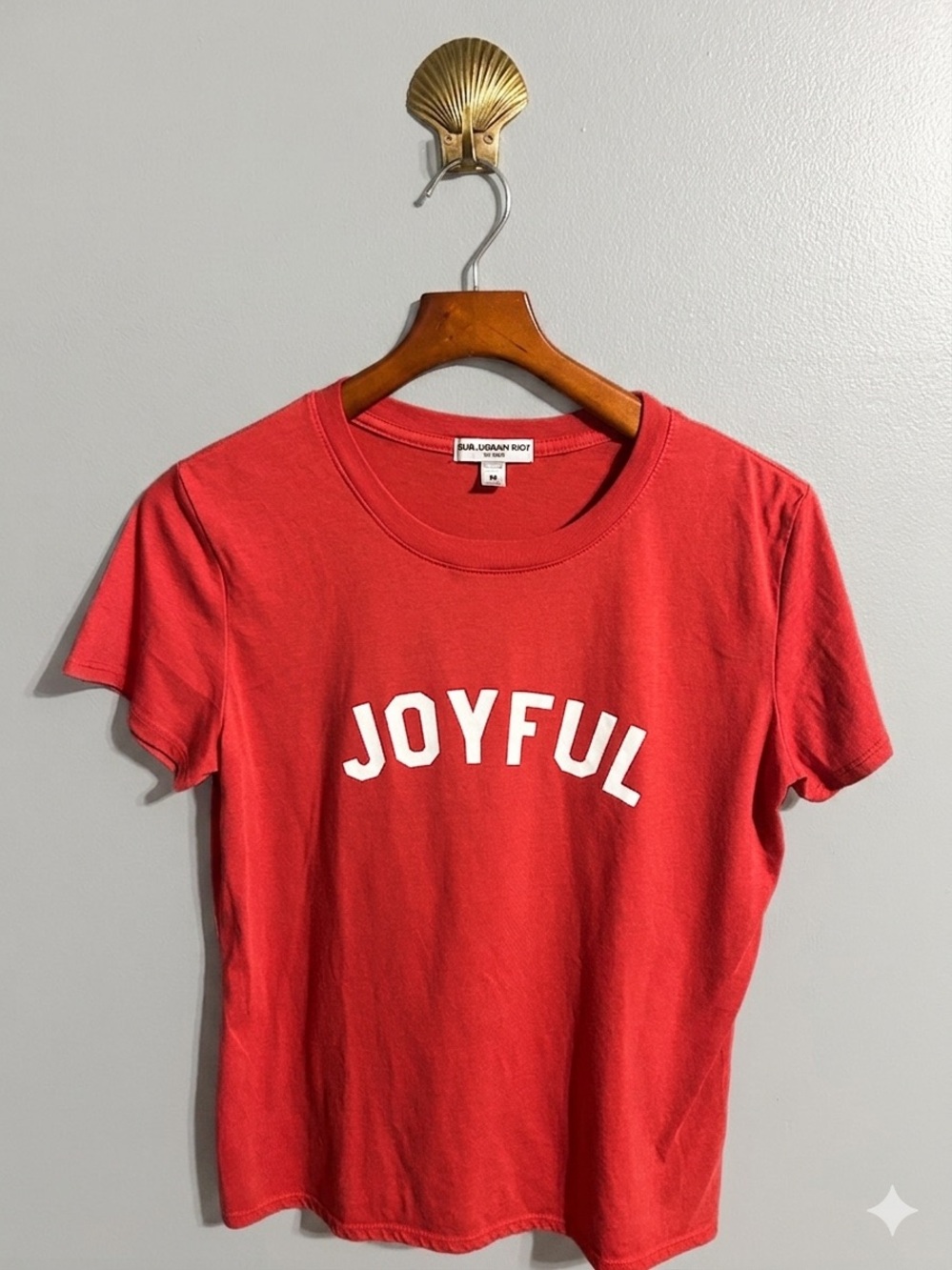 Sub_Urban Riot Joyful Graphic Tee Red Short Sleeve T-Shirt M Anthropologie